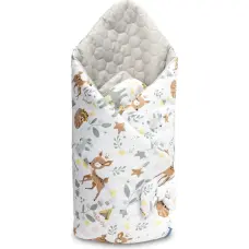 Sensillo swaddle wrap VELVET WHITE FOREST ADVENTURE 75x75